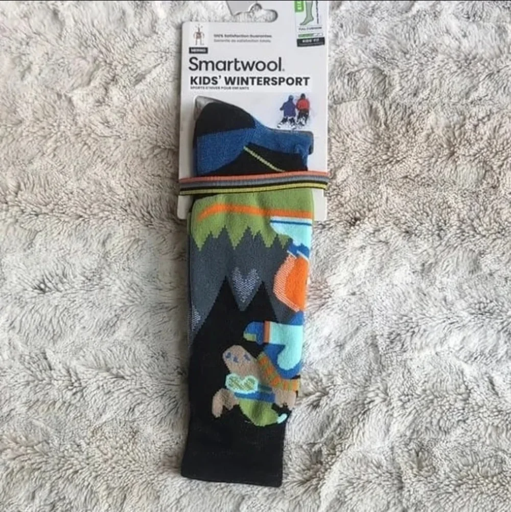 Smartwool Kids' Wintersport Full Cushion Mountain Moose Over The Calf Socks